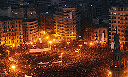 "فیلم" حضور میلیونی مردم در میدان التحریر مصر